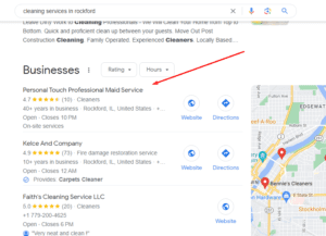 cleaning service seo